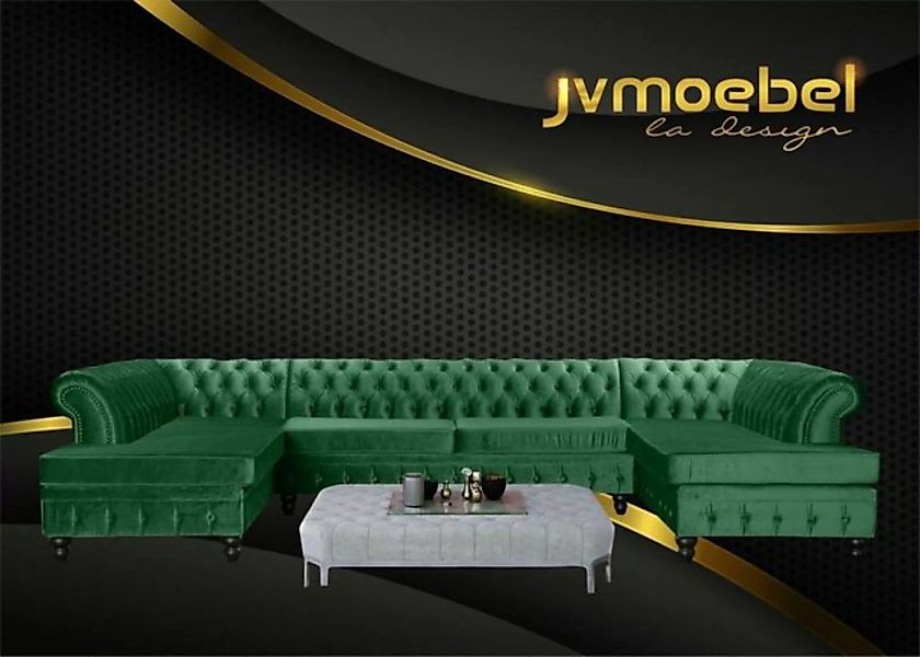 JVmoebel Ecksofa, Set Luxury Modern Ecksofa U-Form Chesterfield und Couchti günstig online kaufen