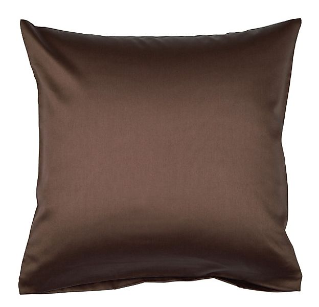 Janine Janine Mako-Satin Bettwäsche Colors 31001 schoko Größe:  40x40 cm günstig online kaufen