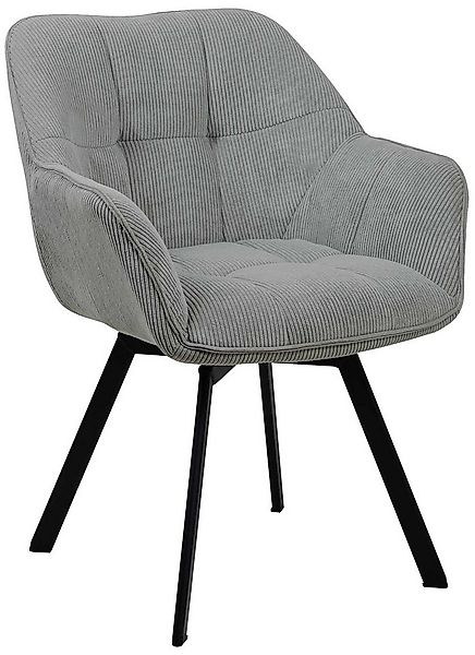 CLP Esszimmerstuhl Jordi (1er, 1 St), mit Cord-Bezug und Metallgestell günstig online kaufen