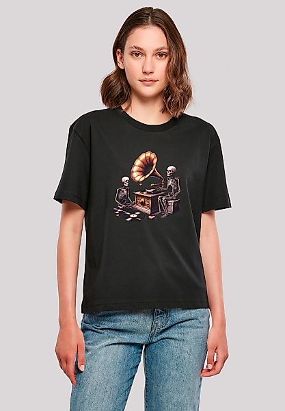 dark blue T-Shirt "Gothic Skeleton Vintage Plattenspieler" Premium Qualität günstig online kaufen
