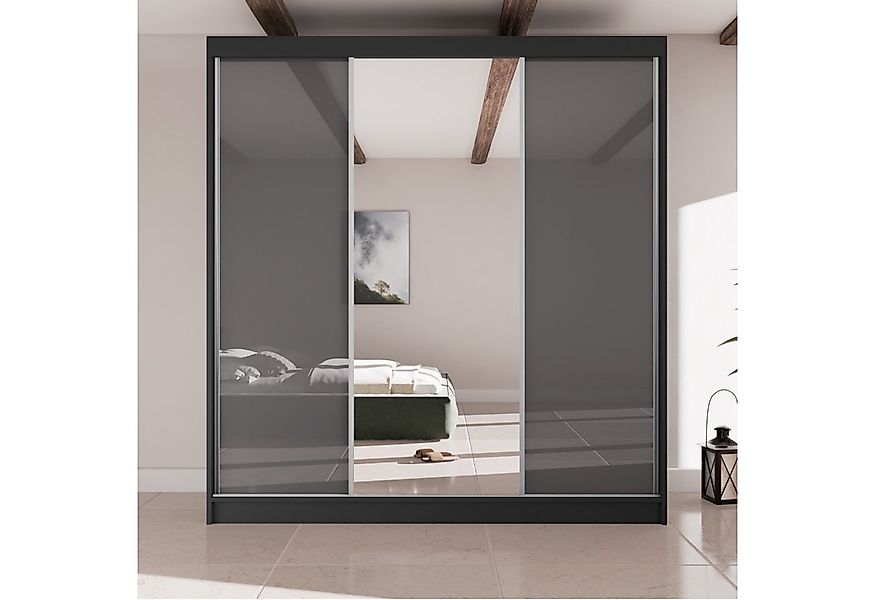 Beautysofa Kleiderschrank VELIS II Breite: 200cm, günstig online kaufen