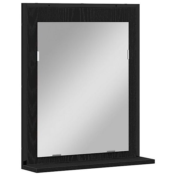 vidaXL Badezimmerspiegelschrank Badspiegel Schwarz Eiche 50x12x60 cm Holzwe günstig online kaufen