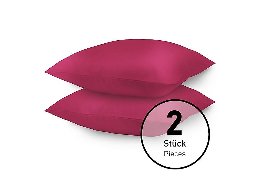 NatureMark Kissenbezüge 2er Pack Mikrofaser Kissenbezug, rot) günstig online kaufen