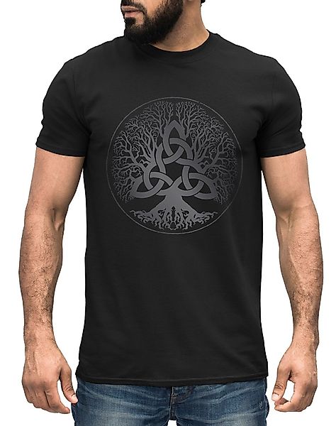 Neverless Print-Shirt Herren T-Shirt Yggdrasil Weltenbaum günstig online kaufen