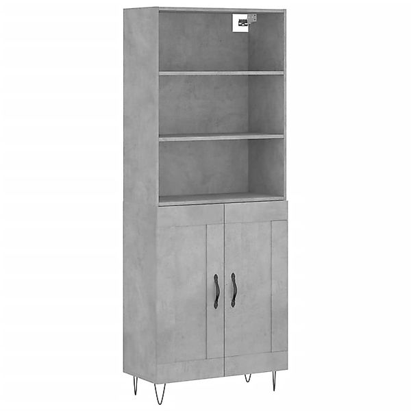 vidaXL Highboard Betongrau 69,5x34x180 cm Holzwerkstoff 3189953 günstig online kaufen