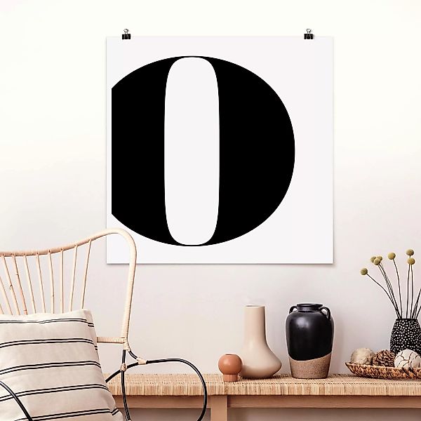 Poster - Quadrat Antiqua Letter O günstig online kaufen