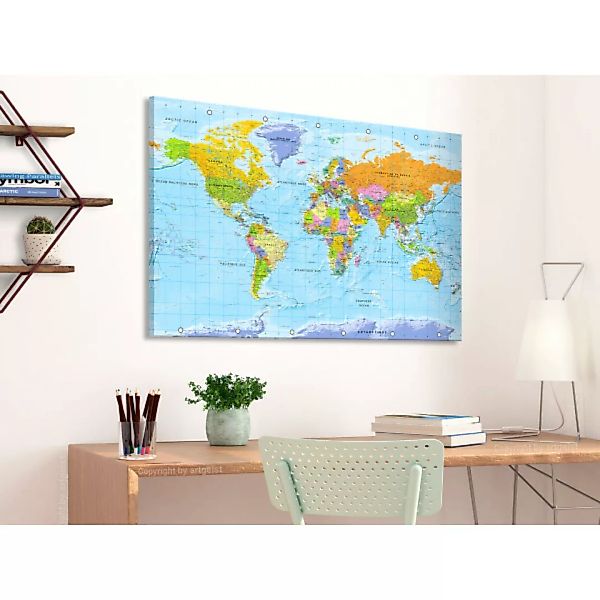 Leinwandbild World Map: Orbis Terrarum (French Text) XXL günstig online kaufen