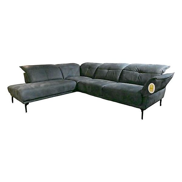 Musterring Ecksofa Ecksofa MR 9300 GB Bezug Leder Togo Marine Blau Grau Fuß günstig online kaufen
