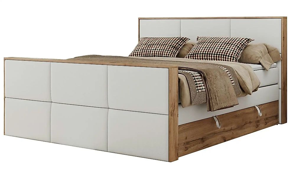 Boxspringbett mit Bettkasten Albero 2 King Duo ¦ weiß ¦ Maße (cm): B: 128 H günstig online kaufen