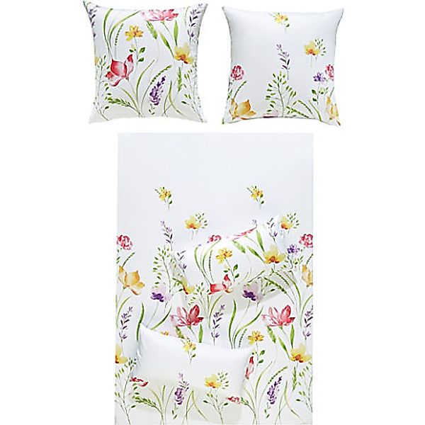 REDBEST Bettwäsche Bettwäsche, Mako-Satin, Satin Blumen günstig online kaufen