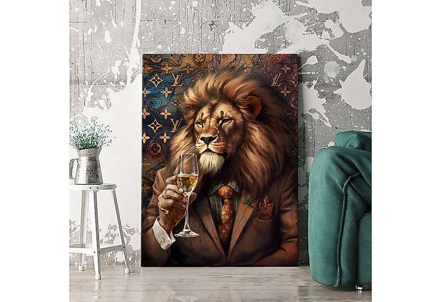 Artmazing Leinwandbild Sir Lion, XXL Leinwand 120x80, Poster & Kunstdrucke, günstig online kaufen