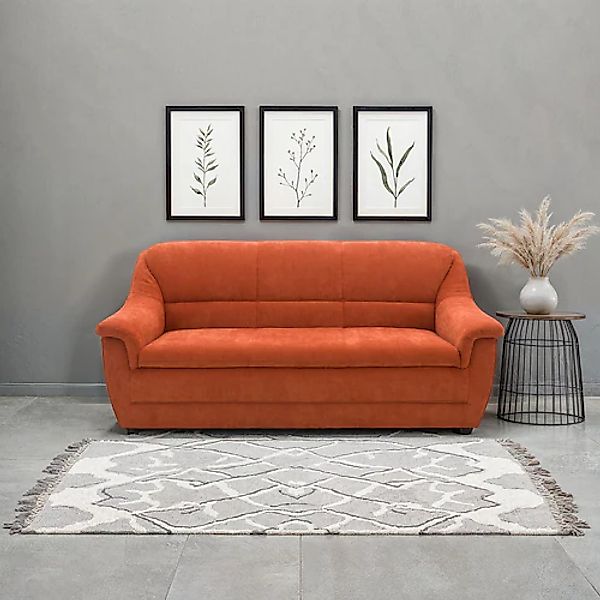 DOMO collection 3-Sitzer »Lale, zeitloses und komfortables Sofa, bequeme Ar günstig online kaufen