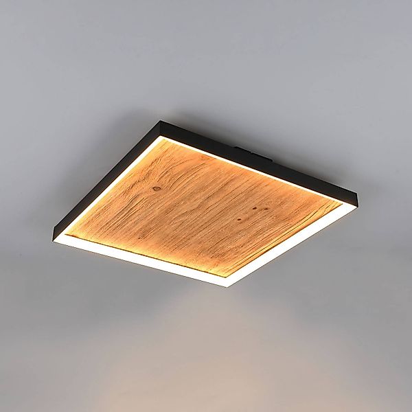 LED-Deckenlampe Kalea, Länge 45 cm, holzfarben, Holz günstig online kaufen