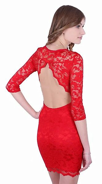 Sarcia.eu Minikleid Super sexy Minikleid aus Spitze Rückenfrei Backless rot günstig online kaufen