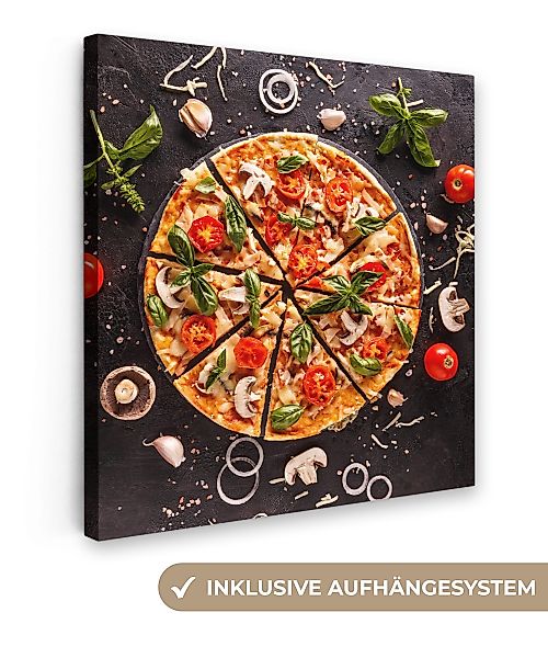 OneMillionCanvasses® Leinwandbild Pizza - Gemüse - günstig online kaufen