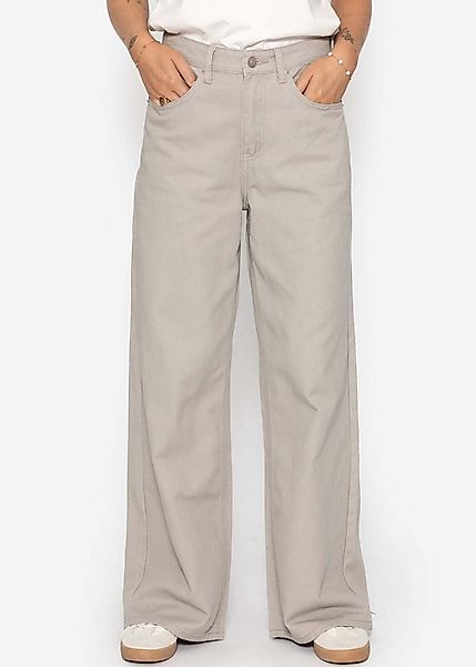 SASSYCLASSY 5-Pocket-Jeans Wide Leg Jeans mit hohem Bund für Damen günstig online kaufen