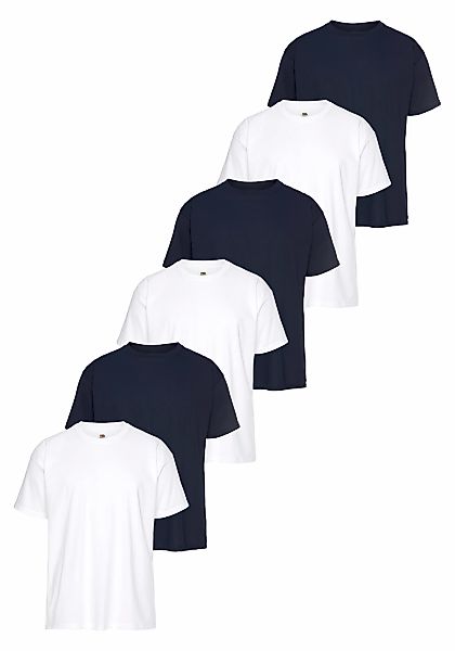 Fruit of the Loom T-Shirt, sechs Stück in unterschiedlicher Farbkomination günstig online kaufen