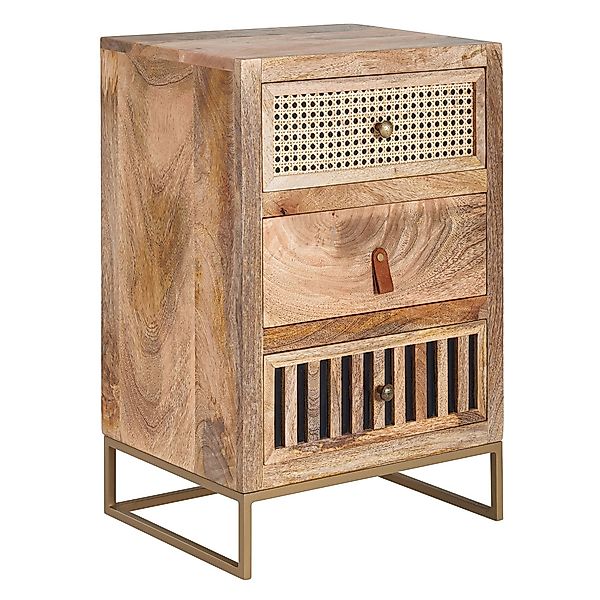 FINEBUY Nachttisch FB71557 (Mango Massivholz / günstig online kaufen
