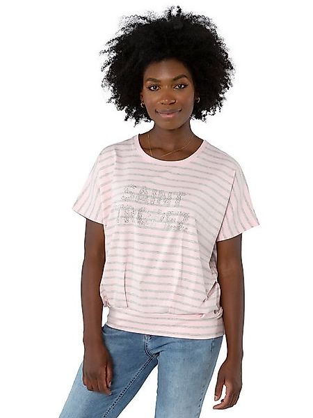 Gio Milano Rundhalsshirt G30-1206, "Saint Tropez" mit Streifen und Strassst günstig online kaufen
