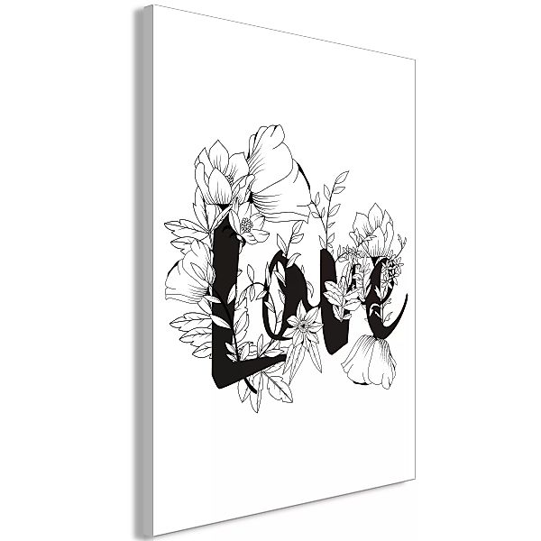 Wandbild - Love With Flowers (1 Part) Vertical günstig online kaufen