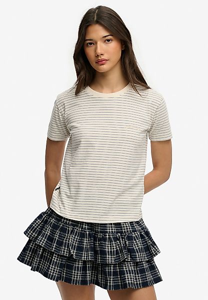 Superdry T-Shirt "ESSENTIAL LOGO STR FITTED TEE" angenehmes Tragegefühl dur günstig online kaufen