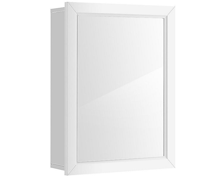 COSTWAY Badezimmerspiegelschrank mit Spiegel & Einzeltür, 50x16x66cm günstig online kaufen