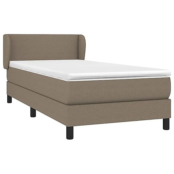 vidaXL Boxspringbett mit Matratze Taupe 80x200 cm Stoff 3126041 günstig online kaufen