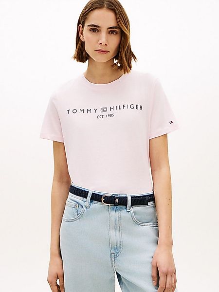 Tommy Hilfiger Kurzarmshirt REG CORP LOGO C-NK SS Baumwolle günstig online kaufen