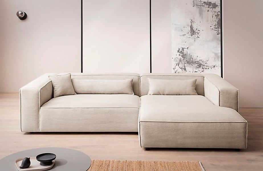 LeGer Home by Lena Gercke Ecksofa »PIARA XXL, Big-Sofa, Cord, Leinenoptik o günstig online kaufen