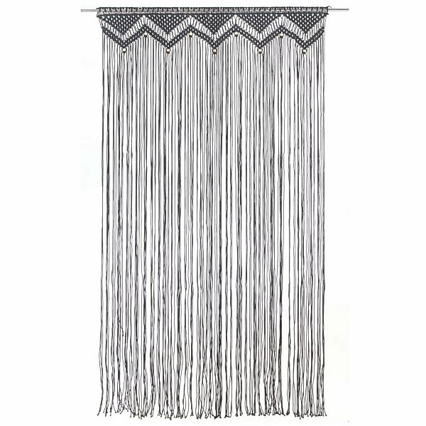 vidaXL Makramee Vorhang Anthrazit 140x240 cm Baumwolle Modell 4 günstig online kaufen