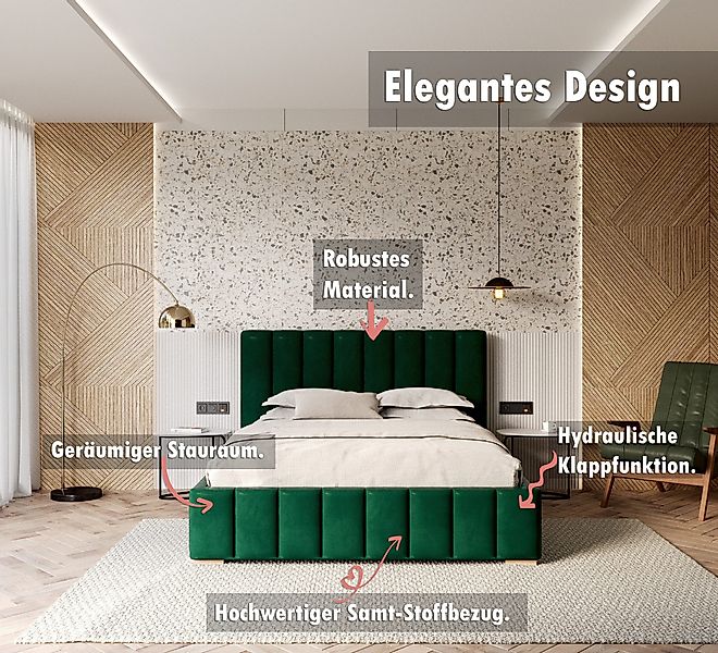 FDM Polsterbett Stauraumbett Bettgestell 90x200, 120x200, günstig online kaufen