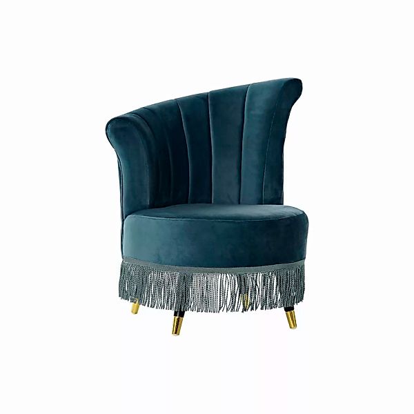 Sessel Dkd Home Decor 8424001802289 Blau Metall Polyester (77 X 63 X 85 Cm) günstig online kaufen
