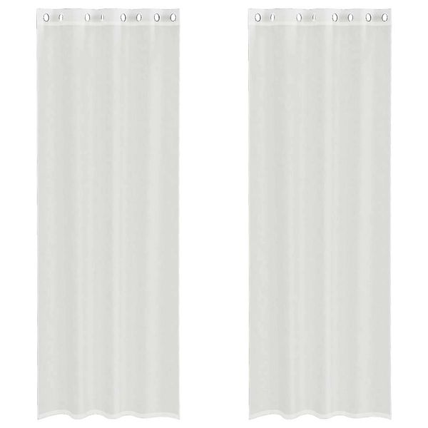 vidaXL Voile Vorhänge mit Ösen 2 Stk Weiß 4102153 günstig online kaufen