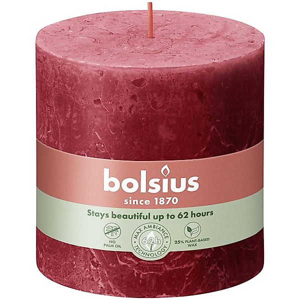 Bolsius Stumpenkerze Bolsius Rustik Stumpenkerze zartes günstig online kaufen