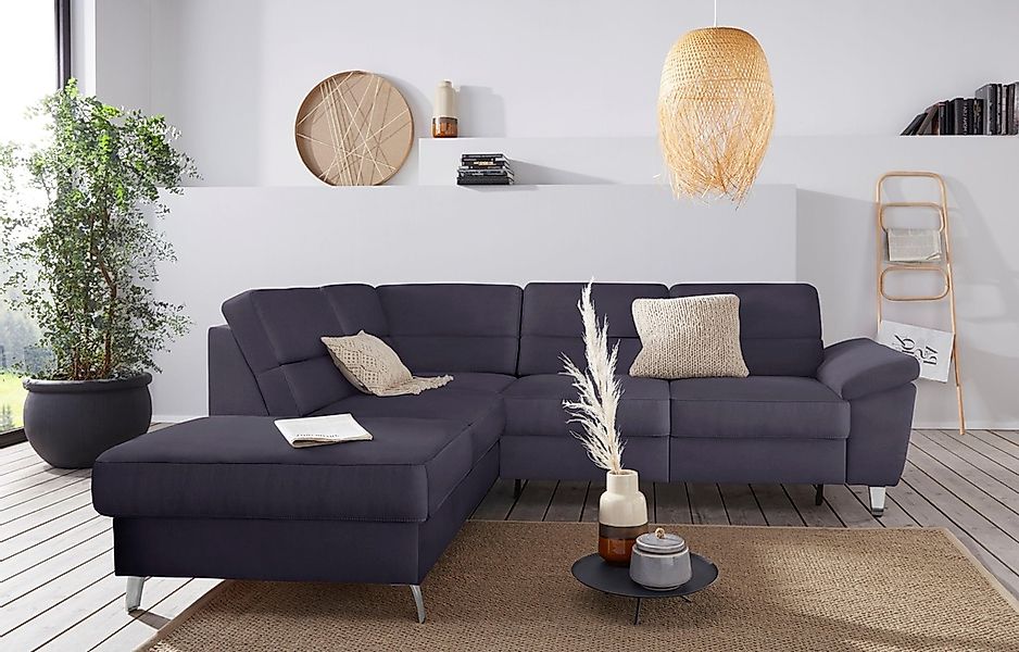 sit&more Ecksofa »Sorano L-Form«, wahlweise mit Bettfunktion und Bettkasten günstig online kaufen