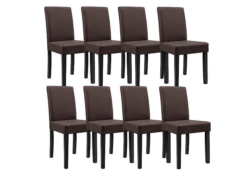 en.casa Esszimmerstuhl (8 St), »Muonio« 8er Set Polsterstühle Kunstleder in günstig online kaufen