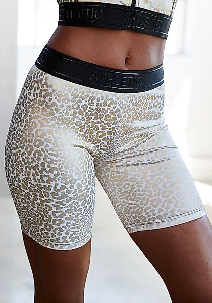 LASCANA ACTIVE Funktionsshorts, Radlerhose mit glänzendem Leomuster und 3D- günstig online kaufen