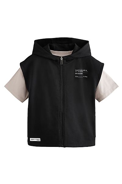 Next Kapuzenpullover Ärmellose Kapuzenjacke und T-Shirt günstig online kaufen
