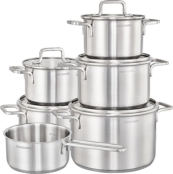 Hanseatic Topf-Set »DAILY« Edelstahl 18/10 Set, Fleischtopf 2x 16 cm / 2x 2 günstig online kaufen