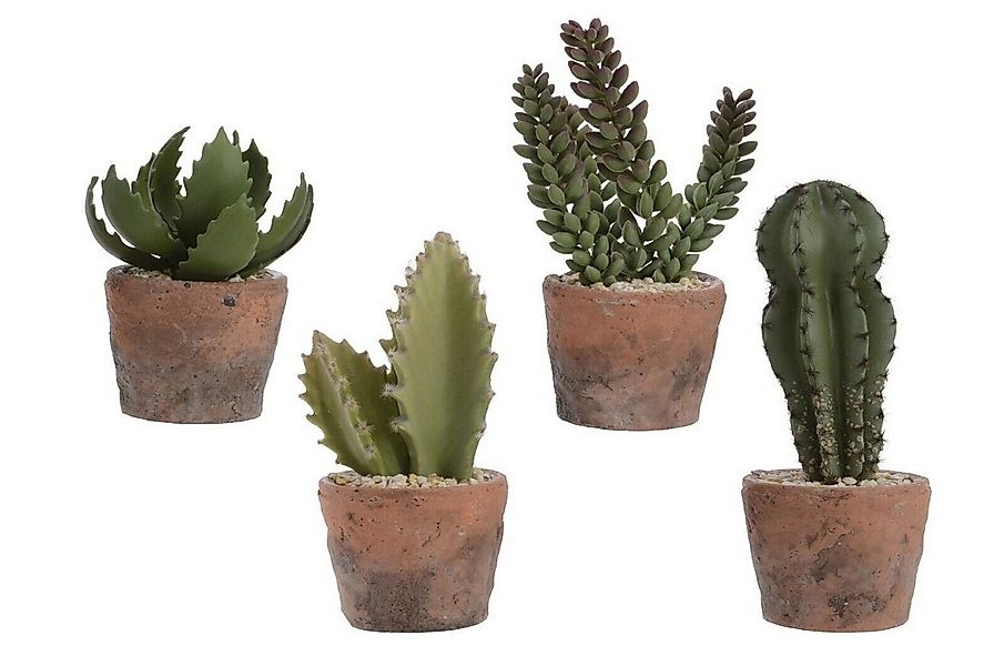 Kunstpflanze Kaktus im Terrakotta Topf Kunstblume Kunstpflanze grün Stückpr günstig online kaufen