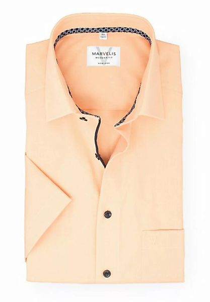 MARVELIS Kurzarmhemd Kurzarmhemd - Modern Fit - Einfarbig - Mango günstig online kaufen
