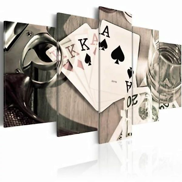 artgeist Wandbild Poker night braun-kombi Gr. 200 x 100 günstig online kaufen