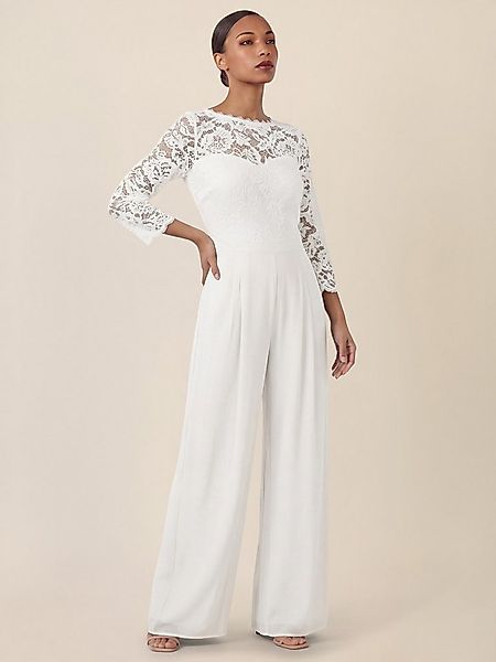 Apart Jumpsuit aus Spitze und Chiffon mit weitem Bein günstig online kaufen