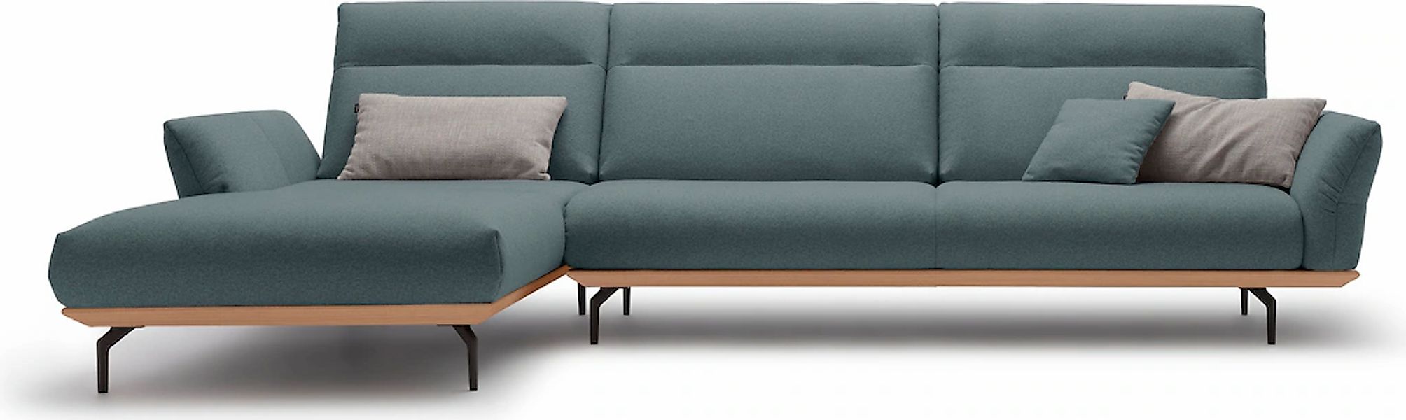 Creation BY ROLF BENZ Ecksofa "CR.460", Sockel in Eiche, Winkelfüße in Umbr günstig online kaufen