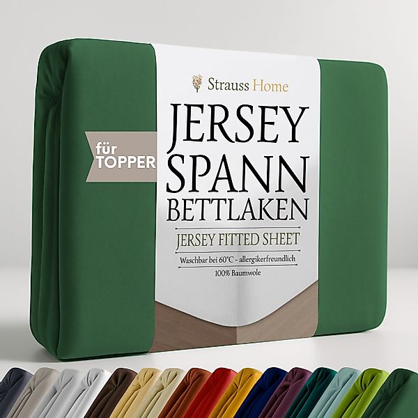Strauss Home Spannbettlaken Premium Topper Spannbettlaken günstig online kaufen