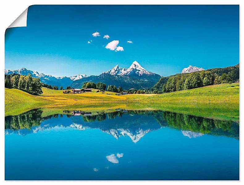 Artland Wandbild "Landschaft in den Alpen" Berge 1 Stk. tlg. als Alubild, O günstig online kaufen