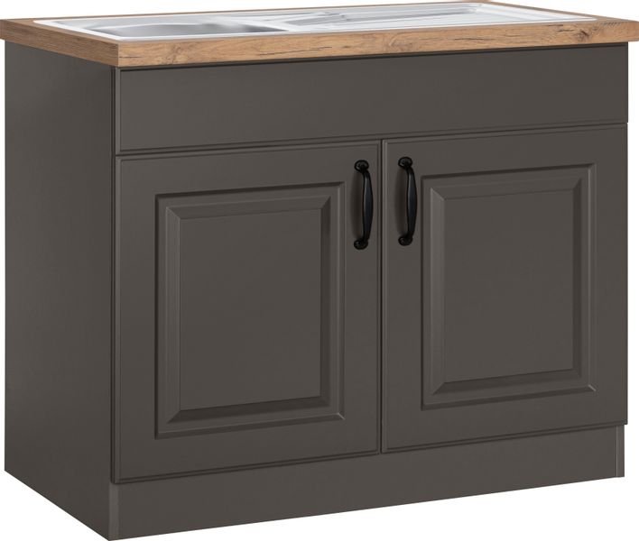 wiho Küchen Spülenschrank "Erla" 100 cm breit mit Kassettenfront günstig online kaufen