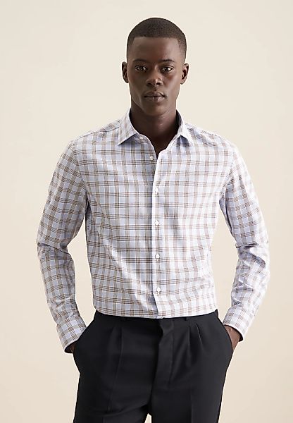 seidensticker Businesshemd "Slim" Slim 1/1 Kentkragen Karo günstig online kaufen