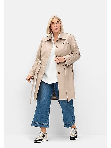 Sheego Trenchcoat Große Größen in wasserabweisender günstig online kaufen