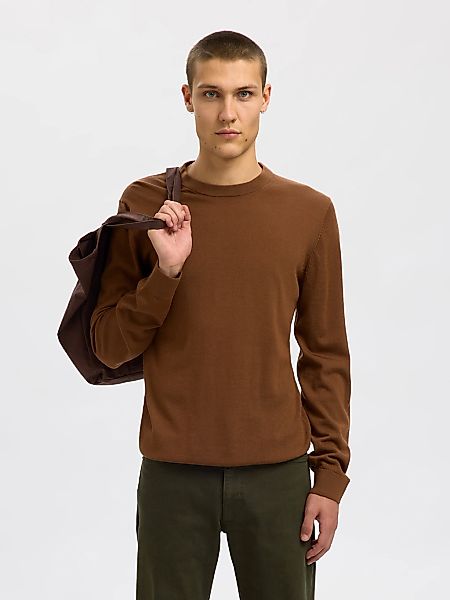 Selected Strickpullover SLHTRAY LS KNIT MERINO CREW NECK NOOS Reine Merinow günstig online kaufen